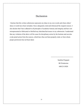 Declaration In|report Writing Example Print | PDF