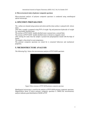 FABRICATION AND CHARACTERIZATION OF CONDUCTING POLYMER COMPOSITE | PDF