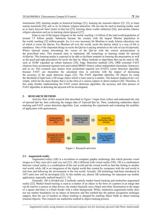 Augmented reality using features accelerated segment test for learning ...
