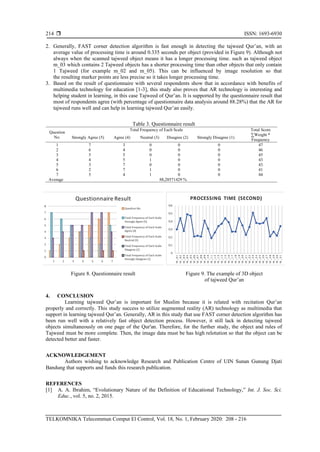 Augmented reality using features accelerated segment test for learning ...