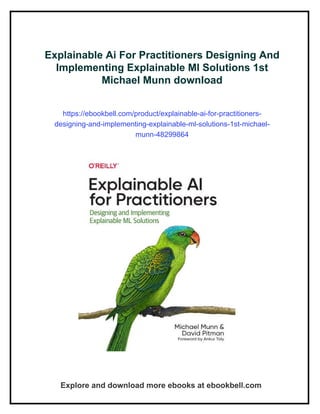 Explainable Ai For Practitioners Designing And Implementing Explainable ...
