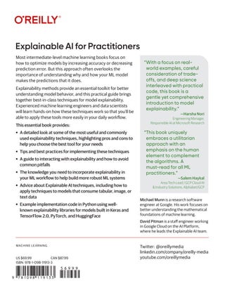Explainable Ai For Practitioners Designing And Implementing Explainable ...