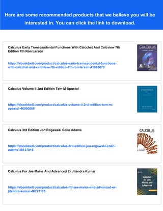 Calculus Gems Brief Lives And Memorable Mathematics George F Simmons | PDF