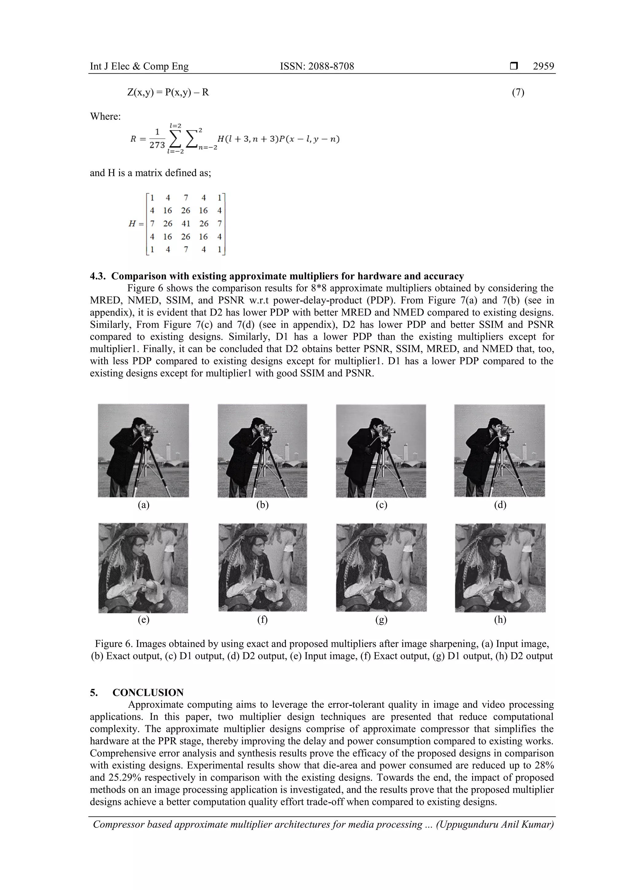 Compressor based approximate multiplier architectures for media ...