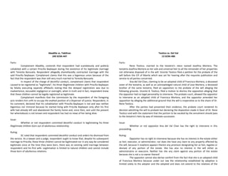 Abadilla vs. Tabiliran
249 SCRA 447
Facts:
Complainant Abadilla, contends that respondent had scandalously and publicly
cohabited with a certain Priscilla Baybayan during the existence of his legitimate marriage
with Teresita Banzuela. Respondent allegedly shamefacedly contracted marriage with the
said Priscilla Baybayan. Complainant claims that this was a bigamous union because of the
fact that the respondent was then still very much married to Teresita Banzuela.
In respect of the charge of deceitful conduct, complainant claims that respondent
caused to be registered as "legitimate", his three illegitimate children with Priscilla Baybayan
by falsely executing separate affidavits stating that the delayed registration was due to
inadvertence, excusable negligence or oversight, when in truth and in fact, respondent knew
that these children cannot be legally registered as legitimate.
Complainant manifests that the commission by the respondent of the foregoing
acts renders him unfit to occupy the exalted position of a dispenser of justice. Respondent, in
his comment, declared that his cohabitation with Priscilla Baybayan is not and was neither
bigamous nor immoral because he started living with Priscilla Baybayan only after his first
wife had already left and abandoned the family home and, since then, and until the present
her whereabouts is not known and respondent has had no news of her being alive.
Issue:
Whether or not respondent commited deceitful conduct in legitimating his three
illegitimate children born out of adulterous relationship.
Ruling:
SC ruled that respondent commited deceitful conduct and orders his dismissal from
the service. As a lawyer and a judge, respondent ought to know that, despite his subsequent
marriage to Priscilla, these three children cannot be legitimated nor in any way be considered
legitimate since at the time they were born, there was an existing valid marriage between
respondent and his first wife. Legitimation is limited to natural children and cannot include
those born of adulterous relations.
Teotico vs. Del Val
13 SCRA 406
Facts:
Rene Teotico, married to the testatrix's niece named Josefina Mortera. The
testatrix Josefina Mortera as her sole and universal heir to all the remainder of her properties
not otherwise disposed of in the will. Vicente Teotico filed a petition for the probate of the
will before the CIF of Manila which was set for hearing after the requisite publication and
service to all parties concerned.
Ana del Val Chan, claiming to be an adopted child of Francisca Mortera, a deceased
sister of the testatrix, as well as an acknowledged natural child of Jose Mortera, a deceased
brother of the same testatrix, filed an opposition to the probate of the will alleging the
following grounds. Vicente B. Teotico, filed a motion to dismiss the opposition alleging that
the oppositor had no legal personality to intervene. The probate court, allowed the oppositor
to intervene as an adopted child of Francisca Mortera, and the oppositor amended her
opposition by alleging the additional ground that the will is inoperative as to the share of Dr.
Rene Teotico.
After the parties had presented their evidence, the probate court rendered its
decision admitting the will to probate but declaring the disposition made in favor of Dr. Rene
Teotico void with the statement that the portion to be vacated by the annulment should pass
to the testatrix's heirs by way of intestate succession.
Issue:
Whether or not oppositor Ana del Val Chan has the right to intervene in this
proceeding.
Ruling:
Oppositor has no right to intervene because she has no interest in the estate either
as heir, executor, or administrator, nor does she have any claim to any property affected by
the will, because it nowhere appears therein any provision designating her as heir, legatee or
devisee of any portion of the estate. She has also no interest in the will either as
administratrix or executrix. Neither has she any claim against any portion of the estate
because she is not a co-owner thereof.
The oppositor cannot also derive comfort from the fact that she is an adopted child
of Francisca Mortera because under our law the relationship established by adoption is
limited solely to the adopter and the adopted and does not extend to the relatives of the
 