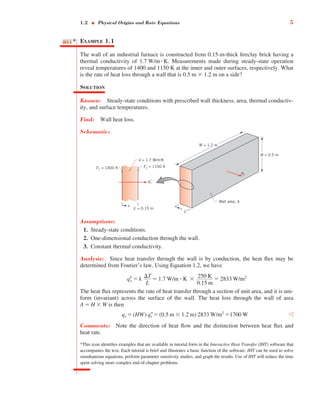 Fundamentals Of Heat And Mass Transfer 7th Edition T L Bergman | PDF