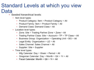 Standard Levels at which you view
Data
 