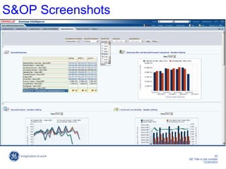 52
GE Title or job number
12/26/2023
S&OP Screenshots
 