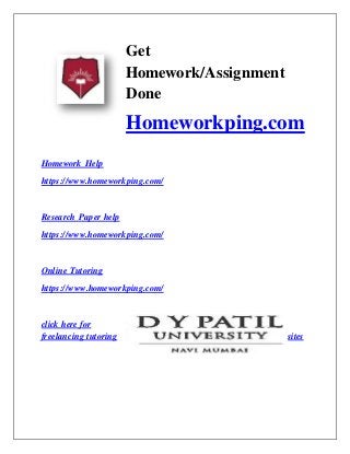 Get
Homework/Assignment
Done
Homeworkping.com
Homework Help
https://www.homeworkping.com/
Research Paper help
https://www.homeworkping.com/
Online Tutoring
https://www.homeworkping.com/
click here for
freelancing tutoring sites
 
