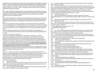 14
IN HOLDING THAT THEPAYMENT OF SUBJECT SOCIAL AMELIORATION /EDUCATIONAL ASSISTANCE
BENEFIT - A BENEFIT CONTINUOUSLY BEINGRECEIVED BY INDIVIDUAL PETITIONERS AND OTHER
NTA EMPLOYEES STARTING WAY BEFORE THEEFFECTIVITY OF THE SALARYSTANDARDIZATION
LAW (R.A. 6758) ON 1 JULY 1989 - IS NOT AUTHORIZED UNDER THESAME LAW (R.A. 6758) OR IS
OTHERWISE WITHOUT LEGAL BASIS;
II.
IN FAILINGTO REALIZEAND CONSIDERTHAT THE DISALLOWANCE OF THE PAYMENT OF SUBJECT
SOCIAL AMELIORATION/EDUCATIONAL ASSISTANCE BENEFITIS CONSTITUTIVE OF DIMINUTION OF
COMPENSATION PROSCRIBEDUNDEREXISTING LAWSAND IN VIOLATION OF THE GENERAL
WELFARE CLAUSE OF THE CONSTITUTION;
III.
IN FAILINGTO RECOGNIZE THAT INDIVIDUAL PETITIONERS AND OTHERSIMILARLY SITUATEDNTA
EMPLOYEES HAVE ACQUIRED A VESTED RIGHT OVER SAIDSOCIAL AMELIORATION/EDUCATIONAL
ASSISTANCE BENEFITAND COA’s DISALLOWANCE THEREOF ISAN ILLEGAL VIOLATION OF SUCH
RIGHT.
Petitioners raise the pivotalissues: (1) whether or not the social ameliorationor educational
assistance benefit givento the individualpetitioners prior to enactment of R.A. 6758 is authorized
under the law, (2) whether or not the disallowance of the saidbenefit is tantamount to diminution
of pay, and (3) whether or not the individual petitioners have acquired a vestedright thereover.
First Issue:
Proper Interpretation of Sections 12 and 17 of R.A. 6758 in Relation to Sub-paragraphs 4.1,
5.4 and 5.5 of Corporate Compensation Circular No.10, the Implementing Rules and Regulation of
R.A. 6758.
A. Sections 12 and17 of R. A. 6758, read:
“Section 12: Consolidation of Allowances and Compensation - All allowances, except for
representation and transportation allowances;clothing and laundry allowances;subsistence
allowance of marine officers and crew on board government vessels and hospital personnel;
hazard pay; allowances of foreign service personnel stationed abroad; and such other additional
compensation not otherwise specified herein as may be determined by the DBM, shall be deemed
included in the standardized salary rates herein prescribed. Such other additional compensation,
whether in cash or in kind, being received by incumbents only as of July 1, 1989 not integrated into
the standardized salary rates shall continue to be authorized.
Existing additional compensation of any national government official or employee paid from local
funds of a local government unit shall be absorbed into the basic salary of said official or employee
and shall be paid by the National Government.”
while
“Section17. Salaries ofIncumbents - Incumbents of positions presentlyreceiving salaries and
additional compensation/fringe benefits including those absorbed from local government units and
other emoluments, the aggregate of which exceeds the standardized salary rate as herein
prescribed, shall continue to receive such excess compensation, which shall be referred to as
transition allowance. The transition allowance shall be reduced by the amount of salary
adjustment that the incumbent shall received [sic] in the future.”
B. Section4.1 of CCCNo. 10:
4.0 DEFINITION OF TERMS
4.1 The present salary of an incumbent for purposes of this Circular shall refer to the sum total
of actual basic salary including allowances enumerated hereunder, being received as of June 30,
1989 and certified and authorized by the DBM.
4.1.1 Cost-of-Living Allowance (COLA)/BankEquity Pay (BEP) equivalent to forty percent (40%)
of basic salary or P300.00 per month, whichever is higher;
4.1.2 Amelioration Allowance equivalent to ten percent (10%) of basic salary or P150.00 per
month, which ever is higher;
4.1.3 COLA granted to GOCCs/GFIs covered by the Compensation and Position Classification
Plan for the regular agencies/offices of the National Government and to GOCCs/GFIs following the
Compensation and Position Classification Plan under LOImp. No. 104/CCC No. 1 and LOImp. No.
97/CCC No. 2, in the amount of P550.00 per month for those whose monthlybasic salary is
P1,500.00 and below, and P500.00 for those whose monthlybasic salary is P1,501.00 and above,
granted on top of the COLA/BEPmentioned in Item 4.1.1 above;
4.1.4 Stabilization Allowance; and
4.1.5 Allowance/fringe benefits converted into “Transition Allowance” pursuant to
Memorandum Order No. 177, as implemented byCorporate Budget Circular No. 15, both series of
1988.
4.2 Allowances enumerated above are deemed integrated into the basic salary for the
position effective July1, 1989.
4.3 Transition allowance, for purposes of this circular shall mean the excess of the present
salary of the incumbent defined in Item 4.1 hereinabove, over the eighth step of the Salary Grade
to which his position is allocated.
C. Sub-Paragraphs 5.4, 5.5 and 5.6 of CCC. No. 10:
5.0 IMPLEMENTING PROCEDURES
xxx xxx xxx
5.4 The rates of the following allowances/fringe benefits which are not integrated into the
basic salary and which are allowed to be continued after June 30, 1989 shall be subject to the
condition that the grant of such benefit is covered by statutory authority.
5.4.1 Representation and Transportation Allowances (RATA) of incumbent of the position
authorized to receive the same at the highest amount legally authorized as of June 30, 1989 of the
level of his position within the particular GOCC/GFI;
5.4.2 Uniform and Clothing Allowance at a rate as previously authorized;
5.4.3 Hazard Pay as authorized by law;
5.4.4 Honoraria/additional compensation for employees on detail with special projects of inter-
agency undertakings;
5.4.5 Honoraria for services rendered by researchers, experts and specialists who are of
acknowledged authorities in their field of specialization;
5.4.6 Honoraria for lecturers and resource persons/speakers;
5.4.7 Overtime Pay in accordance to Memorandum Order No. 228;
5.4.8 Clothing/laundry allowances and subsistence of marine officers and crew on board
GOCCs/GFIs owned vessels and used in their operations, and of hospital personnel who attend
directly to patients and who by nature of their duties are required to wear uniforms;
5.4.9 Quarters Allowance of officials and employees who are presentlyentitled to the same;
5.4.10 Overseas, Living Quarters and other allowances presentlyauthorized for personnel
stationed abroad;
5.4.11 Night Differential of personnel on night duty;
5.4.12 Per Diems of members of governing Boards of GOCCs/GFIs at the rate as prescribed in
their respective Charters;
5.4.13 Flying Pay of personnel undertaking aerial flights;
5.4.14 Per Diems/Allowances of Chairman and Members/Staff of collegial bodies and
Committees;and
5.4.15 Per Diems/Allowances of officials and employees on official foreign and local travel
outside of their official station;
 