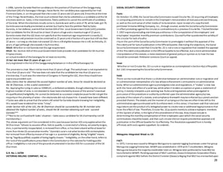 28
n 1996, Lynette Garvida filedher candidacyto the positionof Chairmanof the Sangguniang
Kabataan(SK) ofa barangayinBangui, Ilocos Norte. Her candidacywas opposedbyher rival
FlorencioSales, Jr. on the ground that she is over 21 years old (21 years old, 9 months at the time
of the filing). Nevertheless, the trial court ordered that she be admittedas a candidate andthe SK
elections went on. Sales, inthe meantiume, fileda petitionto cancel the certificate ofcandidacy
of Garvida. Whenthe elections results came in, Garvida won witha vote of 78, while Sales got 76.
Garvida waseventuallyproclaimed as winner but hadto face the petition filed bySales.
Garvida, in her defense, averredthat Section424 of the Local Government Code (LGC) provides
that candidates for the SKmust be at least 15 years ofage and a maximumage of 21 years.
Garvida states that the LGCdoes not specifythat the maximum age requirement is exactly21
years hence said provisionmust be construed as 21 years and a fractionof a year but still less than
22 years – solong as she does not exceed 22 she is still eligible because she is still, technically, 21
years of age (although she exceeds it by9 months).
ISSUE:Whether or not Garvida met the age requirement.
HELD: No. Section 424 of the Local Government Code provides that candidates for SKmust be:
Filipinocitizen;
an actualresident of the barangayfor at least six months;
15 but not more than 21 years of age;and
dulyregisteredinthe list of the SangguniangKabataanor inthe officialbarangaylist.
The provisionis clear. Must not be more than21 years ofage. The saidphrase is not equivalent to
“less than22 years old.” The law does not state that the candidate be less than22 years on
electionday. If suchwas the intentionof Congress in framingthe LGC, thentheyshouldhave
expresslyprovided such.
Sales claims that he obtained the second highest number of vote, hence he should be declared as
the SK Chairman, is this a valid contention?
No. Applyingthe ruling in Labovs COMELEC, a defeatedcandidate, thoughobtaining the second
highest number of vote, is not deemed to have beenelectedbyreasonof the winner’s eventual
disqualification/ineligibility. He cannot be declared as successor simplybecause he did not get the
majorityor the pluralityof votes – the electorate did not choose him. It would have beendifferent
if Sales was able to prove that the voters still voted for Garvida despite knowing her ineligibility,
this would have renderedher votes “stray”.
Under Section 435 of the LGC, the SK Chairman should be succeeded by the SK member who
obtained the highest number of votes, should the SK member obtaining such vote succeed
Garvida?**
(**Not to be confusedwith Sales’ situation – Sales wasa candidate for SKchairmanship not SK
membership.)
The above argument can’t be considered inthis case because Section 435 onlyapplieswhenthe
SKChairman “refuses to assume office, fails to qualify, is convictedof a felony, voluntarilyresigns,
dies, is permanentlyincapacitated, is removedfrom office, or has beenabsent without leave for
more thanthree (3) consecutive months.” Garvida’s caseis not what Section435 contemplates.
Her removal from office byreasonof her age is a questionof eligibility. Being“eligible” means
being “legallyqualified;capable of beinglegally chosen.” Ineligibility, on the other hand, refers to
the lackof the qualifications prescribedinthe Constitutionor the statutesfor holdingpublic
office. Ineligibilityis not one of the grounds enumerated inSection435 for succession ofthe SK
Chairman.
G.R. No. L-16704
VICTORIAS MILLING COMPANY, INC vs.
SOCIAL SECURITY COMMISSION
Facts:
On October 15,1958, the Social SecurityCommissionissued Circular No. 22 requiring all Employers
in computing premiums to include inthe Employee's remuneration all bonusesandovertime pay,
as well as the cashvalue of other media of remuneration. Upon receipt ofa copythereof,
petitioner Victorias Milling Company, Inc., through counsel, wrote the SocialSecurityCommission
in effect protesting against the circular as contradictoryto a previous Circular No. 7 datedOctober
7, 1957 expresslyexcluding overtime payandbonus inthe computationof the employers' and
employees' respective monthlypremium contributions. Counselfurther questionedthe validityof
the circular for lack ofautho
rityon the part ofthe SocialSecurityCommission to promulgate it without the approval of the
President and for lackof publicationinthe Official Gazette. Overruling the objections, the Social
SecurityCommissionruled that Circular No. 22 is not a rule or regulationthat needed the approval
of the President andpublication inthe Official Gazette to be effective, but a mere administrative
interpretationof the statute, a mere statement of general policyor opinion as to how the law
should be construed. Petitioner comesto Court on appeal.
Issue:
Whether or not Circular No. 22 is a rule or regulationas contemplatedinSection4(a) ofRepublic
Act 1161 empoweringthe SocialSecurityCommission.
Held:
There canbe nodoubt that there is a distinctionbetweenan administrative rule or regulation and
an administrative interpretation ofa law whose enforcement is entrustedto anadministrative
body. Whenanadministrative agencypromulgatesrules andregulations, it "makes" a new law
with the force and effect of a valid law, while whenit renders anopinionor gives a statement of
policy, it merelyinterprets a pre-existing law. Rulesandregulations whenpromulgated in
pursuance of the procedure or authorityconferred upon the administrative agencybylaw,
partake of the nature of a statute, andcompliance therewith maybe enforced bya penalsanction
provided therein. The details and the manner of carryingout the law are oftentimes left to the
administrative agencyentrusted withits enforcement. Inthis sense, it hasbeen said that rulesand
regulations are the product ofa delegatedpower to create new or additional legalprovisions that
have the effect of law. Therefore, Circular No. 22 purports merelyto advise employers-members
of the System of what, inthe light of the amendment of the law, theyshould include in
determining the monthlycompensationof their employees uponwhich the social security
contributions shouldbe based, and that such circular didnot require presidential approval and
publication inthe Official Gazette for its effectivity. The Resolutionappealedfrom is hereby
affirmed, withcosts against appellant. So ordered.
Mataguina Integrated Wood vs.CA
FACT:
In 1973, license wasissuedto Milagros Matuguina to operate logging businesses under her group
Matuguina LoggingEnterprises. MIWPI was establishedin 1974 with7 stockholders. Milagros
Matuguina became the majoritystockholder later on. Milagros later petitionedto have MLE be
transferredto MIWPI. Pendingapproval of MLE’s petition, DavaoEnterprises Corporationfileda
complaint against MLE before the District Forester (Davao)alleging that MLE has encroachedupon
 