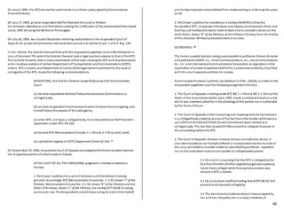 40
On July4, 1995, the NTCdeniedthe saidmotion inanOrder solelysignedbyCommissioner
SimeonKintanar.
On July17, 1995, private respondent BellTel filedwiththis court a Petition
for Certiorari, Mandamus and Prohibitionseeking the nullificationof the aforestatedOrder dated
July4, 1995 denying the Motionto Promulgate.
On July26, 1995, we issueda Resolutionreferring saidpetitionto the respondent Court of
Appeals for proper determination and resolutionpursuant to Section9, par. 1 of B.P. Blg. 129.
In the interim, the Solicitor Generalfiled withthe respondent appellate court a Manifestation In
Lieu of Comment 16in whichthe Solicitor General took a legal positionadverse to that of the NTC.
The Solicitor General, after a close examination ofthe laws creatingthe NTCandits predecessors
and a studious analysis of certainDepartment ofTransportation andCommunications (DOTC)
orders, NTCcirculars, andDepartment of Justice (DOJ)legal opinions pertinent to the issue of
collegialityof the NTC, made the following recommendations:
WHEREFORE, the Solicitor General respectfullyprays that thisHonorable
Court:
(a) declare respondent National Telecommunications Commissionas a
collegial body;
(b) restrainrespondent Commissioner SimeonKintanar fromarrogating unto
himself alone the powers of the saidagency;
(c) order NTC, acting as a collegial body, to resolve petitioner BellTelecom's
applicationunder NTC-94-229;
(d) declare NTCMemorandumCirculars 1-1-93 and 3-1-93 as void;[and]
(e) upholdthe legalityof DOTCDepartment Order 92-614. 17
On September 23, 1996, respondent Court of Appeals promulgatedthe hereinassailed decision
the dispositive portionof whichreads as follows:
IN THE LIGHT OF ALL THE FOREGOING, judgment is herebyrenderedas
follows:
1. Petitioner's petitionfor a writ of Certiorari andProhibitionis hereby
granted. Accordingly, NTCMemorandum Circular No. 1-1-93, Annex "J" of the
Petition, MemorandumCircular No. 3-1-93, Annex "K" of the Petition and the
Order of Kintanar, Annex "L" of the Petition, are herebySET ASIDE for being
contraryto law. The Respondents andall those acting for and intheir behalf
are herebyenjoinedandprohibitedfrom implementing or enforcing the same;
[and]
2. Petitioner's petitionfor mandamus is herebyGRANTED inthat the
Respondent NTC, composed ofKintanar and deputycommissioners Perez and
Dumlao, are herebydirectedto meet en banc and to consider and act on the
draft Order, Annex "B" of the Petition, withinfifteen(15) days from the finality
of this Decision. Without pronouncement as to costs.
SO ORDERED. 18
The hereinassailed decision beingunacceptable to petitioner Simeon Kintanar
and petitioners GMCR, Inc., Smart Communications, Inc., Isla Communications
Co., Inc. and International Communications Corporation as oppositors inthe
applicationof private respondent BellTelfor a provisional authority, theyfiled
with this court separate petitions for review.
Commissioner Kintanar's petition, docketedas G.R No. 126526, ascribes to the
respondent appellate court the followingassignment oferrors:
1. The Court of Appeals insetting aside NTCMC1-1-93 and MC3-1-93 and the
Order of the Commissiondated July4, 1995, made a collateralattackona law
which was nowhere calledfor inthe pleadings of the parties nor is authorized
bythe Rules ofCourt.
2. The Court of Appeals erredinassuming and imposing that the Commission
is a collegialbodysimplybyreasonof the fact that other bodies whichwere a
spinofffrom the defunct Public Service Commissionwere created as a
collegial body. The law that createdEO 546 erasedthe collegial character of
the proceeding before the NTC.
3. The Court of Appeals' decision contains serious contradiction;worse, it
consideredevidence not formallyoffered or incorporatedintothe records of
the case; yet failed to consider evidence submittedbypetitioner- appellant
nor on the prejudicial issue onnon-joinder of indispensable parties.
3.1 CA erred inassuming that the NTCis collegial bythe
fact that Charters ofother regulatoryagencies expressly
made themcollegial while thisexpress provisionwas
absent inNTC's charter.
3.2 CA contradicts itself byholding that DOTCMC92-614
prevails and[requires]collegiality.
3.3 The decisions byUndersecretaryLichaucosignedby
her and her 2 deputies are innowayindicative of
 