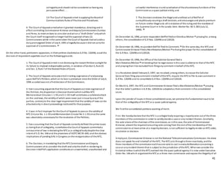 41
collegialityandshould not be considered as having any
persuasive effect . . .
3.4 The Court of Appeals erred inapplyingthe Boardof
Communications Rules of Practice and Procedures.
4. The Court of Appeals erredwhenit granted mandamus, directing and in
effect controlling Commissioner Kintanar anddeputyCommissioners Dumlao
and Perez, to meet en banc to consider andact on a "draft Order" onlywhich
the Court itself recognizednolonger hadthe approval oftwo (2)
Commissioners while inthe same token the Court of Appeals hadset aside a
dulypromulgated Order of July4, 1995 allegedlybecauseit didnot carrythe
approval of 2 commissioners. 19
On the other hand, petitioners-oppositors, in their petition docketedas G.R No. 126496, assail the
decisionof respondent appellate court onthe followinggrounds:
1. The Court of Appeals erredinnot dismissing the instant Petitionoutright for
its failure to implead indispensable parties, in violation ofSection5, Rule 65
and Sec. 3, Rule 7 of the Revised Rules ofCourt;
2. The Court of Appeals seriouslyerredintaking cognizance of andpassing
upon BellTel's Petition, which onits face is premature since the Order of July4,
1996 assailed wasnot a finddecisionof the Commission;
3. Even assuming arguendothat the Court of Appealscantake cognizance of
the Petition, the dispositioninDecisionthereinwhichnullifies NTC
Memorandum Circulars 1-1-93 and3-1-93 itself constitutes a collateralattack
on the saidlaws, the validityof which were never put inissue byanyof the
parties, contraryto the clear legal requirement that the validityof laws canbe
attackedonlyin direct proceedings institutedfor that purpose;
4. It was infact improper for the Court of Appeals to passon the validityof
NTC Circular No. 1-1-93 andMemorandum Circular No 3-1-93 since the same
was absolutelyunnecessaryfor the resolution of the Petition;
5. Even assuming that the Court of Appeals correctlydefined the prime issues
as beingthat of collegiality, nonethelessthe Court of Appeals committeda
serious error of law indeclaringthe NTCas a collegial bodydespite the clear
intent of E.O. No. 546 and the provisions of DOTCMC95-640, and the obvious
implications of pending bills inCongress onthe reorganizationof the NTC;
6. The Decision, in mandating that the NTCCommissioner andDeputy
Commissioners sit to consider the draft-and onlythe draft-in rendering its
DecisioninBellTel's application constitutesanunwarranted, unauthorized and
unlawful interference inandcanalizationof the discretionaryfunctions of the
Commissionas a quasi-judicial entity;and
7. The Decisioncondones the illegal andunethical act ofBellTel of
surreptitiouslysecuringa draft decision, and encouragesand places premium
on future similar illegal acts-allinviolationof the ruling and the mandate of
the Supreme Court in In Re Jurado:Adm. Matter No. 90-5-383 (July12,
1990). 20
On December 16, 1996, private respondent BellTel filedanOmnibus Motion 21 prayingfor, among
others, the consolidationof G.R Nos. 126496 and126526.
On December 18, 1996, respondent BellTel filedits Comment. 22 On the same day, the NTCand
Commissioner Kintanar fileda Manifestation/Motion 23 echoingthe prayer for the consolidationof
the G.R Nos. 126496 and126526.
On December 19, 1996, the Office of the Solicitor General filed a
Manifestation/Motion 24 reiteratingthat its legal stance inthis case is adverse to that of the NTC
and prayingthat it be excludedfrom filinganycomment inbehalf ofthe NTC.
In a Resolution dated February5, 1997, we resolved, among others, to excuse the Solicitor
General from filing anycomment inbehalf ofthe NTC, require the NTCto file its owncomment in
G.R No. 126496 and to consolidate G.R Nos. 126496 and126526.
On March 6, 1997, the NTCand Commissioner Kintanar filed a Manifestation/Motion 25 praying
that the latter's petitioninG.R No. 126526 be adoptedas their comment inthe consolidated
cases.
Upon the joinder of issues inthese consolidatedcases, we perceive the fundamentalissue to be
that of the collegialityof the NTCas a quasi-judicialagency.
We findthe consolidated petitions wanting ofmerit.
First. We herebydeclare that the NTCis a collegial bodyrequiring a majorityvote out of the three
members of the commissionin order to validlydecide a case or anyincident therein. Corollarily,
the vote alone ofthe chairman ofthe commission, as inthis case, the vote of Commissioner
Kintanar, absent the requiredconcurring vote coming from the rest ofthe membershipof the
commissionto at least arrive at a majoritydecision, is not sufficient to legallyrender anNTCorder,
resolution or decision.
Simplyput, Commissioner Kintanar is not the National Telecommunications Commission. He alone
does not speak for and inbehalf of the NTC. The NTCacts througha three-manbody, andthe
three members of the commissioneachhasone vote to cast ineverydeliberationconcerning a
case or anyincident thereinthat is subject to the jurisdiction ofthe NTC. Whenwe consider the
historical milieuinwhichthe NTCevolved into the quasi-judicial agencyit is now under Executive
Order No. 146 which organizedthe NTCas a three-man commission and expose the illegalityof all
 