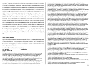 59
regulations, negligentlyanddeliberatelyfailedto take the required precautions for the protection
of the lives of its menworking underground. Floresca et al movedto claim their benefits pursuant
to the Workmen’s Compensation Act before the Workmen’s CompensationCommission. Theyalso
petitioned before the regular courts andsue Philex for additional damages. Philex invoked that
theycan no longer be suedbecause the petitioners have alreadyclaimed benefits under the WCA.
ISSUE: Whether or not Floresca et al can claim benefits and at the same time sue.
HELD:Under the law, Floresca et al couldonlydo either one. Iftheyfiled for benefits under the
WCA then theywillbe estoppedfrom proceeding with a civil case before the regular courts.
Conversely, if theysuedbefore the civil courts thentheywouldalsobe estopped from claiming
benefits under the WCA. The SChowever ruled that Floresca et al are excusedfrom this deficiency
due to ignorance ofthe fact. Hadtheybeen aware ofsuchthen theymayhave not availed ofsuch
a remedy. However, if in case they’ll wininthe lower court whatever awardmay be granted, the
amount givento them under the WCA should be deducted. The SCemphasizedthat ifthey would
go strictlybythe bookinthis case then the purpose of the law may be defeated. Idolatrous
reverence for the letter of the lawsacrifices the humanbeing. The spirit of the law insures man’s
survival andennobles him. As Shakespeare said, the letter of the law killeth but its spirit giveth
life.
Justice Gutierrez dissenting
No civil suit shouldprosper after claiming benefits under the WCA. If employers are alreadyliable
to paybenefits under the WCA they shouldnot be compelled to bear the cost of damage suits or
get insurance for that purpose. The exclusionprovided bythe WCA can onlybe properlyremoved
by the legislature NOT the SC.
Case Digest:Chavez v. National Housing Authority
G.R. No. 164527 15 August 2007
Ponente: VELASCO, JR., J.
FACTS:
On August 5, 2004, former Solicitor General FranciscoChavez, filedan instant petitionraising
constitutionalissueson the JVA enteredbyNational HousingAuthorityandR-II Builders, Inc.
On March 1, 1988, then-President CoryAquino issuedMemorandumorder No. (MO) 161
approving anddirecting implementationof the Comprehensive and Integrated Metropolitan
Manila Waste Management Plan. During this time, SmokeyMountain, a wastelandinTondo,
Manila, are being made residence of manyFilipinos living in a subhuman state.
As presentedinMO 161, NHA preparedfeasibilitystudiesto turn the dumpsite into low-cost
housingproject, thus, SmokeyMountain Development andReclamationProject (SMDRP), came
into place. RA 6957 (Build-Operate-Transfer Law) was passedonJuly1990 declaring the
importance of private sectors as contractors ingovernment projects. Thereafter, Aquino
proclaimedMO 415 applying RA 6957 to SMDRP, amongothers. The same MO alsoestablished
EXECOM and TECHCOMin the executionandevaluationof the plan, respectively, to be assisted
bythe Public Estates Authority(PEA).
Notices ofpublic bidding to become NHA’s venture partner for SMDRPwere publishedin
newspapers in 1992, from which R-II Builders, Inc. (RBI)wonthe biddingprocess. Then-President
Ramos authorizedNHA to enter into a Joint Venture Agreement withRBI.
Under the JVA, the project involves the clearing of SmokeyMountainfor eventualdevelopment
into a lowcost housingcomplex andindustrial/commercialsite. RBI is expectedto fullyfinance
the development of SmokeyMountainand reclaim40 hectares of the landat the ManilaBay
Area. The latter together withthe commercial area to be built onSmokeyMountain will be
owned byRBI as enablingcomponents. Ifthe project is revokedor terminatedbythe
Government through nofault of RBI or bymutual agreement, the Government shall compensate
RBI for its actual expensesincurredinthe Project plus a reasonable rate of returnnot exceeding
that stated inthe feasibilitystudyand inthe contract as of the date of suchrevocation,
cancellation, or termination ona schedule to be agreeduponbybothparties.
To summarize, the SMDRPshall consist ofPhase I andPhaseII. Phase I of the project involves
clearing, levelling-off the dumpsite, and construction oftemporaryhousing units for the current
residents onthe clearedandlevelled site. Phase II involves the construction ofa fenced
incineration area for the on-site disposal ofthe garbage at the dumpsite.
Due to the recommendations done bythe DENR after evaluations done, the JVA was amended
and restated(now ARJVA) to accommodate the designchangesand additionalwork to be done
to successfullyimplement the project. The original 3,500 units oftemporaryhousing were
decreasedto 2,992. The reclaimedlandas enabling component was increasedfrom40 hectares
to 79 hectares, which wassupported bythe issuance of Proclamation No. 465 by President
Ramos. The revision alsoprovidedfor the 119-hectare landas an enablingcomponent for Phase
II of the project.
Subsequently, the CleanAir Act was passedbythe legislature whichmade the establishment of
an incinerator illegal, making the off-site dumpsite at SmokeyMountainnecessary. On August 1,
1998, the project was suspended, to be later reconstitutedbyPresident Estrada inMO No. 33.
On August 27, 2003, the NHA andRBI executeda Memorandum of Agreement wherebyboth
parties agreedto terminate the JVA andsubsequent agreements. During this time, NHA
reportedthat 34 temporaryhousing structures and21 permanent housing structures hadbeen
turned over byRBI.
ISSUES:
Whether respondents NHA andRBI have beengrantedthe power and authorityto reclaimlands
of the public domainas this power is vestedexclusivelyinPEA as claimed bypetitioner
Whether respondents NHA andRBI were giventhe power andauthoritybyDENR to reclaim
foreshore and submergedlands
Whether respondent RBI canacquire reclaimedforeshore andsubmerged lands considered as
alienable andoutside the commerce of man
Whether respondent RBI canacquire reclaimedlands when there was nodeclarationthat said
lands are no longer neededfor public use
Whether there is a law authorizing sale ofreclaimed lands
Whether the transfer of reclaimed lands to RBI was done bypublic bidding
Whether RBI, being a private corporation, is barredbythe Constitutionto acquire lands ofpublic
domain
Whether respondents canbe compelled to disclose all informationrelated to the SMDRP
Whether the operative fact doctrine applies to the instant position
 