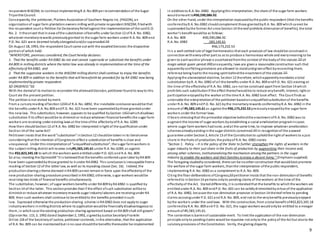 9
respondent BISCOM, to continue implementingR.A. No.809 per recommendationof the Sugar
Tripartite Council.
Consequently, the petitioner, Planters Associationof Southern Negros Inc. (PASON), an
organizationof sugar farm plantationowners milling withprivate respondent BISCOM, filedwith
the respondent court a Petition for DeclaratoryReliefagainst the implementationof the saidD.O.
No. 2. It theorized that inview ofthe substitution ofbenefits under Section12 of R.A. No. 6982,
whatever monetaryrewards previouslygranted to the sugar farm workers under R.A. No. 809 and
P.D. No. 621 were deemed totallyabrogatedand/or superseded.[14]
On August 18, 1993, the respondent Court came out with the assailedDecision;the dispositive
portionof which held:
“WHEREFORE, premises considered, the Court hereby declares:
1. That the benefits under RA 6982 do not and cannot supersede or substitute the benefits under
RA 809 in milling districts where the latter law was already in implementation at the time of the
effectivityof RA 6982; and
2. That the sugarcane workers in the BISCOM milling district shall continue to enjoy the benefits
under RA 809 in addition to the benefits that will henceforth be provided for by RA 6982 now being
implemented byprivate respondent.
SO ORDERED.”[15]
With the denialof its motionto reconsider the aforesaidDecision, petitioner foundits wayto this
Court via the present petition.
The petitionis not visited bymerit.
From a cursoryreading ofSection12[16] of R.A. No. 6892, the inevitable conclusionwouldbe that
the benefits under R.A. No.809 andP.D. No. 621 have been supersededbythose grantedunder
the new law. This substitution, however, appears to be qualified bySection 14[17] whichdisallows
substitution if its effect wouldbe to diminishor reduce whatever financial benefits the sugar farm
workers are receiving under existing laws at the time ofthe effectivityof R.A. No. 6289.
How then shouldSection12 of R.A. No. 6982 be interpretedinlight of the qualificationunder
Section14 of the same Act?
Petitioner insists that the word“substitution” inSection12 shouldbe takeninits literalsense
consideringthat the intention ofCongressto effect a substitutionof benefits is clear and
unequivocal. Under this interpretationof “unqualifiedsubstitution”, the sugar farmworkers in
the subject milling district will receive onlyP5,583,145.61 under R.A. No.6289, as against
the P32,823,345.18 to which the workers were entitledunder P.D. 621 and R.A. No. 809.
So also, invoking the Opinion[18] “It is believedthat the benefits conferreduponlabor byRA 809
have been supersededbythose granted to it under RA 6982. This conclusionis inescapable froma
reading of Section12 of the latter law, as well as its repealing clause (Sec. 16). Indeed, the
production-sharingscheme decreedinRA 809 cannot remainin force upon the effectivityof the
new production-sharing procedure prescribed inRA 6982;otherwise, sugar workers wouldbe
receiving two kinds of financial benefits simultaneously.
The substitution, however, of sugar workers benefits under RA 809 byRA 6982 is qualified by
Section14 of the latter. This sectionprovides that if the effect ofsuch substitution willbe to
diminishor reduce whatever monetaryrewards sugar industrylaborers are receivingunder RA
809, then such workers shall continue to be entitledto the benefits providedinsuch
law. Expressed otherwise the production-sharing scheme inRA 6982 does not applyto sugar
industryworkers inmillingdistricts where its applicationwouldbe financiallydisadvantageous to
them, in whichcase the existing production-sharing agreement based onRA 809 shall still govern.”
(OpinionNo. 115, S. 1992 dated September 2, 1992, signedbyJustice SecretaryFranklin
Drilon.)18 of the Secretaryof Justice, petitioner contends, inthe alternative, that the application
of R.A. No. 809 can be maintainedbut inno case shouldthe benefits thereunder be implemented
in additionto R.A. No. 6982. Applyingthis interpretation, the share of the sugar farm workers
wouldamount toP30,590,086.92.
On the other hand, under the interpretation espousedbythe public respondent (that the benefits
conferredbyR.A. No.6982 shouldcomplement those grantedbyR.A. No. 809 whichcannot be
superseded bythe former Act since Section14 thereof prohibits diminutionof benefits), the total
worker’s benefit wouldbe as follows:
R.A. No. 809 P30,590,086.92
R.A. No. 6982 __,583,145.61
P36,173,232.53
It is a well-settledrule of legal hermeneutics that each provisionof law shouldbe construedin
connection witheveryother part so as to produce a harmonious whole and everymeaning to be
given to eachwordor phrase is ascertainedfromthe context of the bodyof the statute.[19] Ut
magis valeat quam pereat.[20]Consequently, laws are givena reasonable construction such that
apparentlyconflictingprovisions are allowed to standandgiveneffect byreconciling them,
reference being hadto the moving spirit behindthe enactment of the statute.[21]
Applyingthe abovestated doctrine, Section12 therefore, whichapparentlymandates a total
substitution byR. A. No. 6982 of all the benefits under R.A. No. 809 andP.D. No. 621 existing at
the time of the effectivityof R.A. No. 6982, can not be construed apart from Section14 which
prohibits such substitutionif the effect thereofwouldbe to reduce anybenefit, interest, right or
participationenjoyedbythe worker at the time R.A. No. 6982 took effect. The Court finds as
untenable the interpretationof the petitioner basedanunqualifiedsubstitutionof the benefits
under R.A. No. 809 andP.D. No. 621 bythe monertaryrewards conferredbyR.A. No. 6982 in the
amount of P5,583,145.61 as against the P36,173,232.53 previouslyenjoyedbythe sugar farm
workers under the former laws.
It bears stressingthat the primordial objective behindthe enactment ofR.A. No. 6982 was to
augment the income of sugar workers byestablishing a social ameliorationprogramincases
where sugar farm workers hadnone, andat the same time, to improve whatever amelioration
schemesalreadyexistinginthe sugar districts concerned.[22] In recognitionof the avowed
guarantee under Section3, Article 13 of the Constitutionto upholdthe right of workers to a just
share in the fruits of production, the policyof R.A. No. 6982 states:
“Section 1. Policy. – It is the policy of the State to further strengthen the rights of workers in the
sugar industry to their just share in the fruits of production by augmenting their income and,
among other schemes, institutionalizing the mechanism among the partners in the sugar
industry to enable the workers and their families to enjoy a decent living.” (Emphasis supplied)
The foregoing studiedlyconsidered, there can be noother construction that wouldbest promote
the welfare of the sugar farm workers, thanthe interpretation ofthe public respondent,
implementing R.A. No. 6982 as a complement to R.A. No. 809.
Citing the floor deliberations ofCongress,[23] petitioner insists that the non-diminutionof benefits
referredto inSection14 pertains onlyto pending claims of the workers at the time of the
effectivityof the Act. Stateddifferently, it is contendedthat the benefits to whichthe workers are
entitledunder R.A. No. 809 andP.D. No. 601 can be validlydiminishedbyvirtue of the application
of R.A. No. 6982, because the non-diminution provision inSection14 thereof refers to pending
claims accruingunder P.D. 621 and R.A. No. 809, and not to the verybenefits previouslyenjoyed
bythe workers under the saidlaws. With this construction, from a total benefit ofP32,823,345.18
conferredbyR.A. No. 809 and P.D. No. 621, the sugar workers wouldonlybe entitled to a meager
amount of P5,583,145.61.
The contentionis barrenof sustainable merit. To limit the applicationof the non-diminution
principle onlyto pendingclaims would be repulsive not onlyto the policyof the Act but alsoto the
salutoryprovisions of the Constitution. Verily, the glaring disparity
 