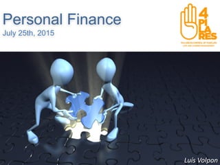 Personal Finance
July 25th, 2015
Luís	
  Volpon
 