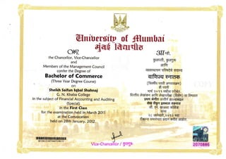 Convocation Certificate