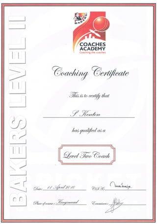 Level 2 Coach