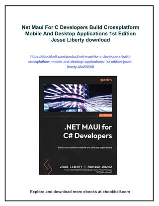 Net Maui For C Developers Build Crossplatform Mobile And Desktop ...