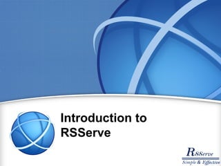 Introduction to
RSServe
 