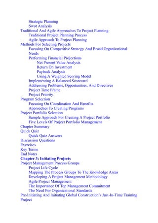 Project Directive Examples An Introduction To Project Management Sixth Edition Kathy Schwalbe | PDF