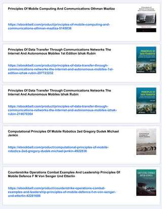 Principles Of Mobile Communication 4th Edition Gordon L Stber | PDF