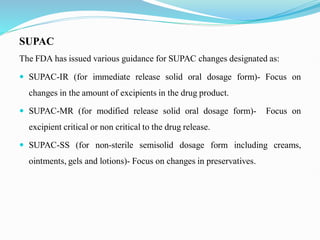Fda Supac Guidelines.pdf 242680824006, 09, 02 suoac guideline nd bacpac | PDF