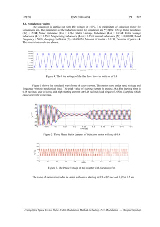 A Simplified Space Vector Pulse Width Modulation Method Including Over ...