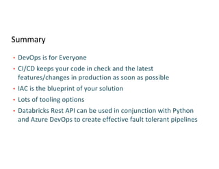 DevOps for Databricks | PDF