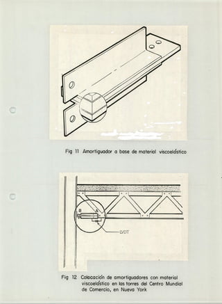 Fig 11 Amortiguador a base de material viscoeldstico
Fig 12 Colocacidn de amortiguadores con material
viscoela'stico en las torres del Centro Mundial
de Comercio, en Nueva York
 