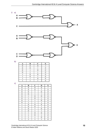 Cambridge International As A Level Computer Science Answers David ...