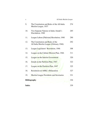 All India Muslim League And The Creation Of Pakistan Dr Riaz Ahmad | PDF