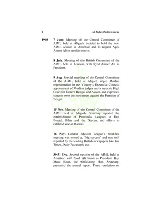 All India Muslim League And The Creation Of Pakistan Dr Riaz Ahmad | PDF