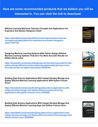 Efficient Learning Machines Theories Concepts And Applications For ...