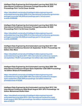 Intelligent Data Engineering And Automated Learning Ideal 2022 Hujun ...