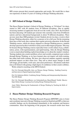 Design Thinking In Education Innovation Can Be Learned Christoph Meinel ...