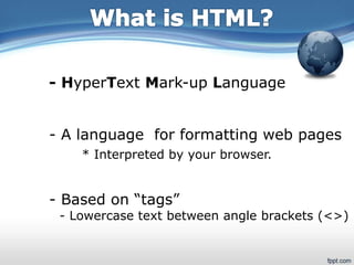 Basic Web Development | PPT