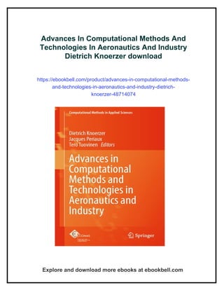 Advances In Computational Methods And Technologies In Aeronautics And ...