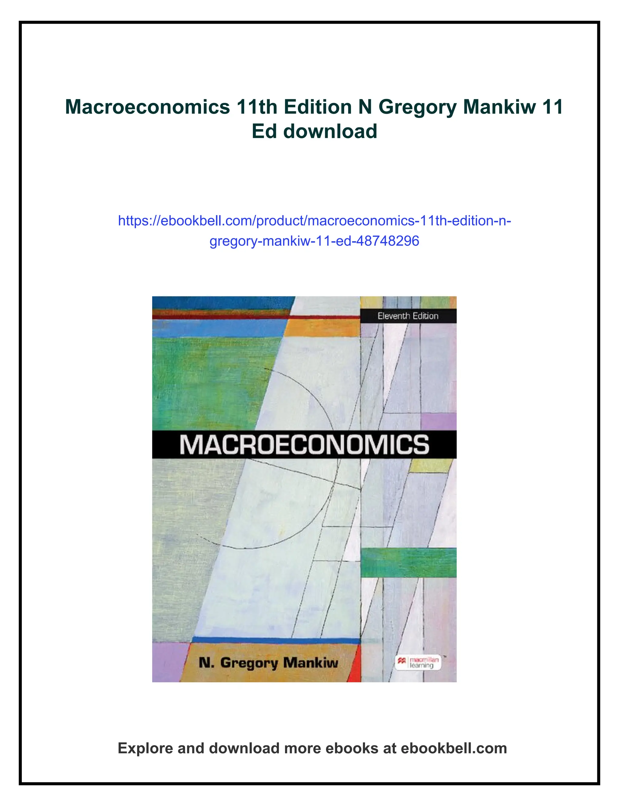 Macroeconomics 11th Edition N Gregory Mankiw 11 Ed | PDF