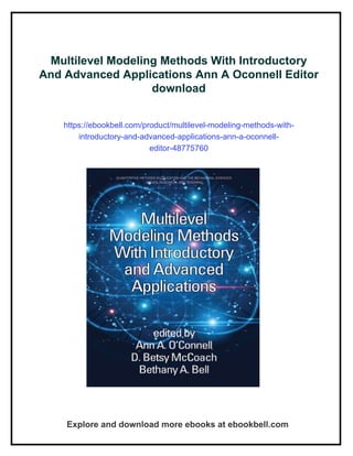 Multilevel Modeling Methods With Introductory And Advanced Applications ...