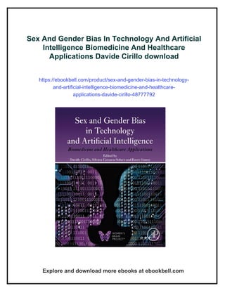 Sex And Gender Bias In Technology And Artificial Intelligence ...