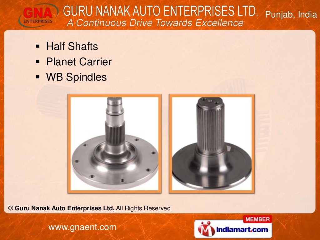 Rear Axle Shafts by Guru Nanak Auto Enterprises Ltd, Goraya
