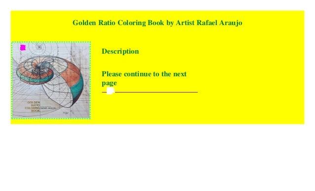 Download Golden Ratio Coloring Book By Artist Rafael Araujo Download Epub