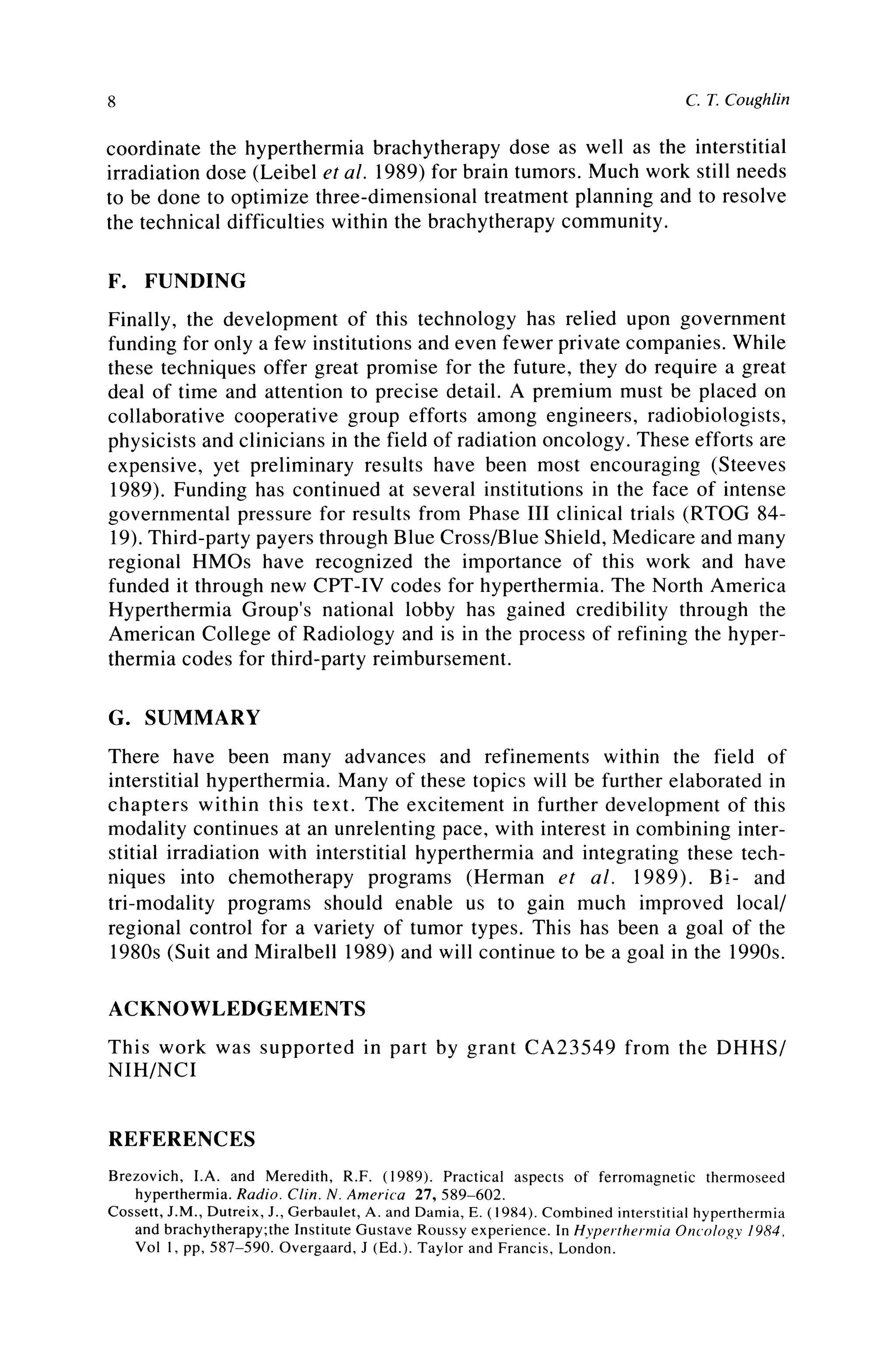 Interstitial Hyperthermia Physics Biology And Clinical Aspects M Urano ...