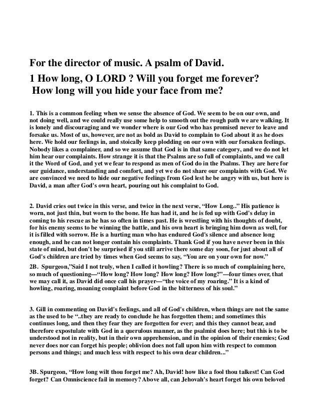 24439911 Psalm 13 commentary 24439911 Psalm 13 commentary