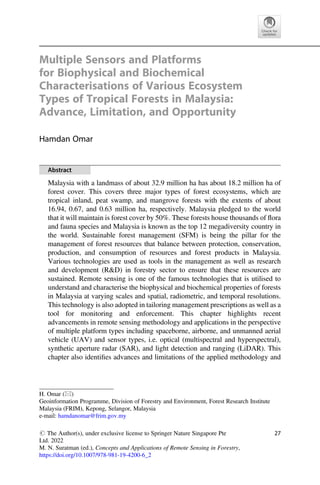 Concepts And Applications Of Remote Sensing In Forestry 1st Edition ...