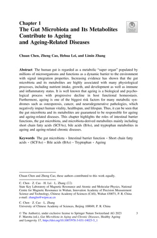Gut Microbiota In Aging And Chronic Diseases Francesco Marotta | PDF