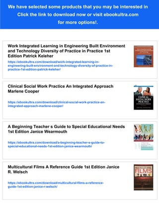 Work integrated learning a guide to effective practice 1st Edition ...