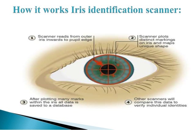 iris retinal scanning ppt iris scanner how it works