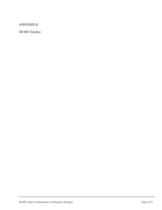 Technical Journal: SB800 Guide To Requirements And Response Strategies ...